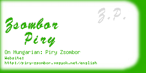 zsombor piry business card